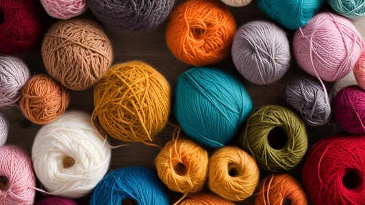 Colourful balls of yarn for crocheting and knitting